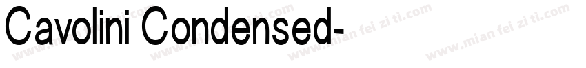 Cavolini Condensed字体转换